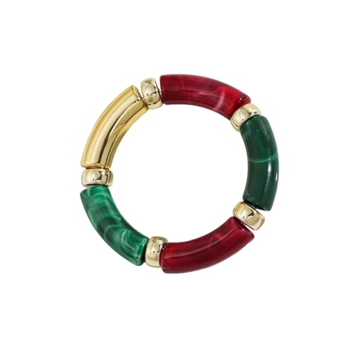 Leopard Bambus Rohrarmbänder für Frauen Männer Retro Elastische Chunky Gebogene Harz Armband Armreif Stack Schmuck Geschenke von Hao Wu Xuan