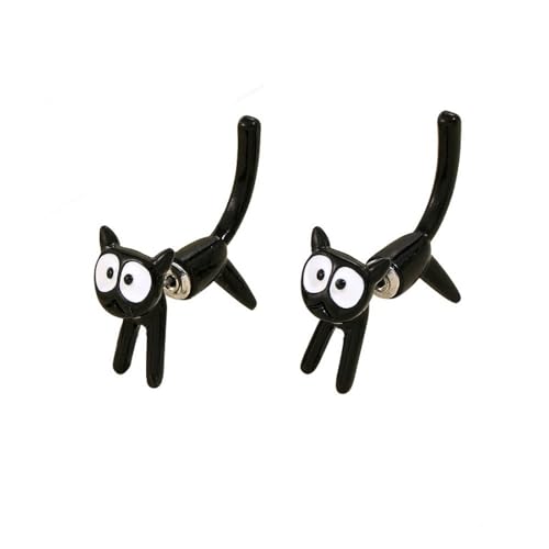 Lustige Niedliche Schwarze Vorne Hinten Ohrstecker Für Frauen Mädchen Cartoon Kätzchen Tier Trendige Ohrringe Statement Party Schmuck Geschenke von Hao Wu Xuan