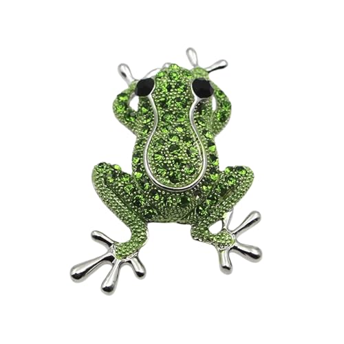 Luxus Grüne Kristall Frosch Brosche Roségold Farbe Tier Broschen Pins Für Frauen Mantel Zubehör von Hao Wu Xuan
