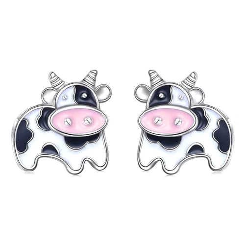 Milchkuh Design Frauen Ohrstecker Phantasie Niedliche Ohrpiercing Accessoires für Mädchen Geburtstagsgeschenk Mode Vielseitiger Schmuck von Hao Wu Xuan