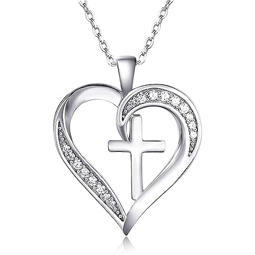Mode Herz Liebe Halskette Frauen Phantasie Kreuz Design Luxus Kubischer Kristall Anhänger Halskette Vielseitiger Schmuck von Hao Wu Xuan