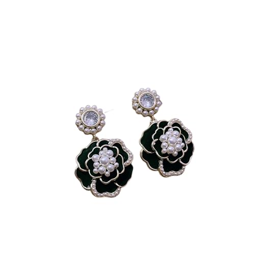 Mode Kamelie Ohrringe Nische Design Sinn -Ende Temperament Perle klein Duft Dame Temperament Rose Ohrringe von Hao Wu Xuan