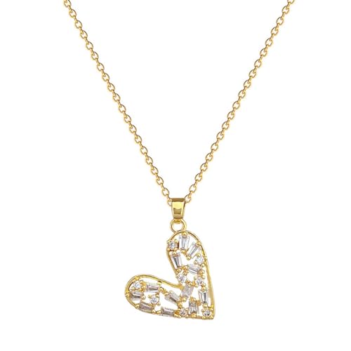 Mode Klassisches Mikro-Set Wunderschön Geformter Stein Glamour Liebe Halskette Zartes Mädchen Vielseitiges Abendessen Geschenk von Hao Wu Xuan