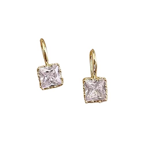 Mode Kontrahiert Design Quadrat CZ Ohrringe Luxus Gold Farbe Temperament Damen Ohrringe Trendige Schmuck Bulk von Hao Wu Xuan