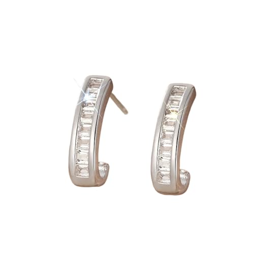 Mode Kontrahiert Einzeilige Ohrstecker Volle Geometrische Kubische Einfache Stilvolle Alltagskleidung Frauen Ohrringe Schmuck von Hao Wu Xuan