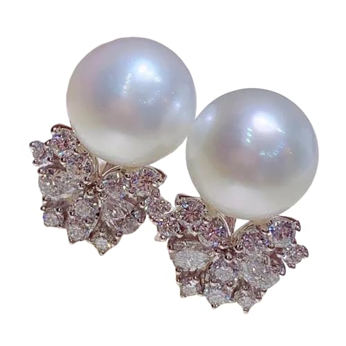 Mode Luxus Simulierte Perle Ohrstecker Für Frauen Kristall Kubische Ohrringe Temperament Süßer Damenschmuck von Hao Wu Xuan