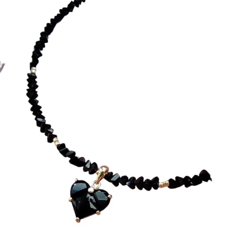 Mode Vintage Zirkon Herz Anhänger Halskette Für Frauen Weiblich Boho Geometrisch Barock Transparent Kristall Kette Schmuck von Hao Wu Xuan
