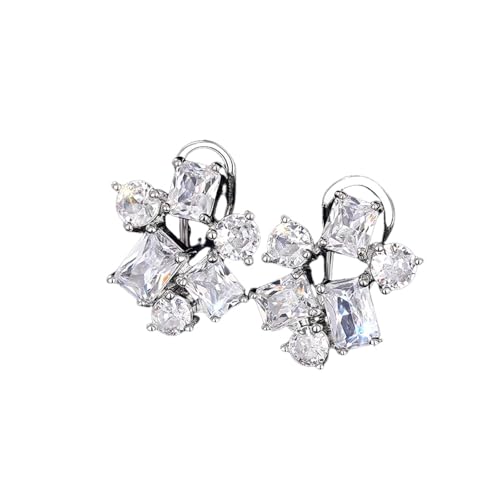 Moderne Mode Geometrische Zirkon Ohrstecker für Frauen Tägliche Kleidung Statement Ohr Piercing Zubehör Mädchen Schmuck von Hao Wu Xuan
