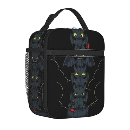 Ohnezahn Totem Stimmungsisolierte Lunchtasche, Motiv: Drachenzähmen trainiert, tragbare Thermo-Kühler, Bento-Box für Reisen Ohnezahn Totem Stimmungsisolierte Lunchtasche, Motiv: Drachenzähmen trainiert, tragbare Thermo-Kühler, Bento-Box für Reisen von Hao Wu Xuan