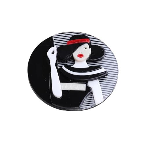 Punk Cool Lady Tragen Große Hut Broschen Für Frauen Elegante Brosche Abzeichen Revers Anstecknadeln Modeschmuck Party Geschenke von Hao Wu Xuan