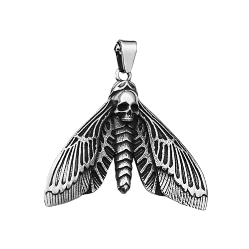 Punk Retro Todeskopf Schädel Schmetterling Motte Anhänger Halskette Für Männer Jungen Edelstahl Kette Mode Amulett Schmuck Punk Retro Todeskopf Schädel Schmetterling Motte Anhänger Halskette Für Männer Jungen Edelstahl Kette Mode Amulett Schmuck von Hao Wu Xuan