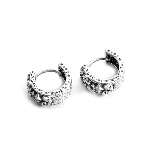 Retro Punk Schädel Kreis Hypoallergene Ohrringe Männer Hip Hop Rock Cool Street Schmuck Geschenk Retro Punk Schädel Kreis Hypoallergene Ohrringe Männer Hip Hop Rock Cool Street Schmuck Geschenk von Hao Wu Xuan