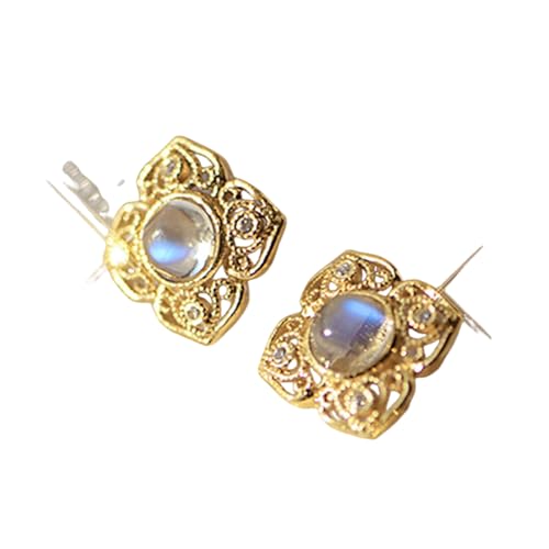 Romantische Imitation Mondstein Ohrstecker für Frauen Gold Farbe Wunderschöne Blume Ohrringe Hohles Design Trendiger Schmuck Romantische Imitation Mondstein Ohrstecker für Frauen Gold Farbe Wunderschöne Blume Ohrringe Hohles Design Trendiger Schmuck von Hao Wu Xuan