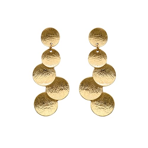 Runde strukturierte Scheiben Post Ohrringe für Frauen Lange Tropfen baumeln Modeschmuck Punk Unregelmäßige Stile 164 Runde strukturierte Scheiben Post Ohrringe für Frauen Lange Tropfen baumeln Modeschmuck Punk Unregelmäßige Stile 164 von Hao Wu Xuan