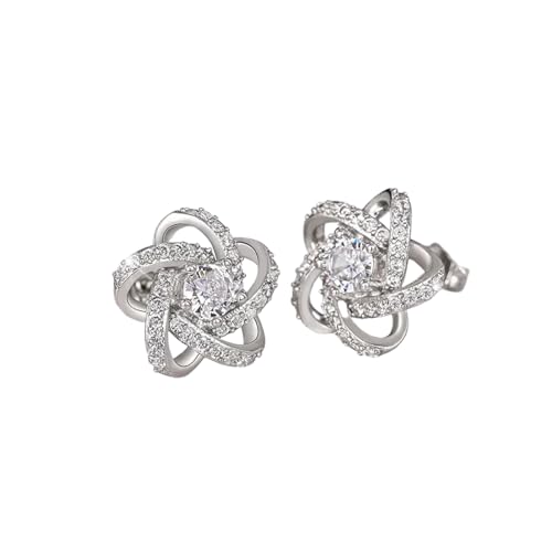 Schillernde Kubische Blume Ohrstecker Weiblich Funkelnd Wunderschön Ohrschmuck Moderne Zarte Hochzeit Schmuck von Hao Wu Xuan