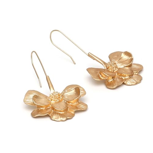 Schwere Blume Blütenblatt Ohrringe Für Frauen Große Aussage Unregelmäßig Mode Schmuck Trendige Stile Party Accessoires 074 von Hao Wu Xuan