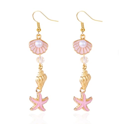 Sea Shell Sea Star Ohrringe Boho De Colgantes Frauen Ohrringe Aretes Mujer Moda Aros Para Sommer Strand Ohrring für Mädchen von Hao Wu Xuan