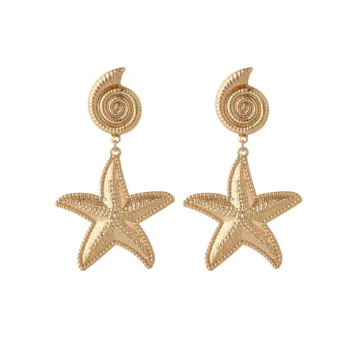 Seestern Ohrring Big Chic Ozean Stern Ohrstecker Sommer Strand Karneval Schmuck Geschenke für Frauen Mädchen von Hao Wu Xuan