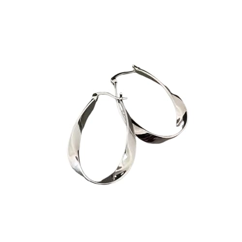 Silber Farbe Minimalistische Ohrringe Für Frauen Mode Kreative Unregelmäßige Geometrische Gedrehte U-Form Creolen Ohrring Schmuck Geschenk Silber Farbe Minimalistische Ohrringe Für Frauen Mode Kreative Unregelmäßige Geometrische Gedrehte U-Form Creolen Ohrring Schmuck Geschenk von Hao Wu Xuan