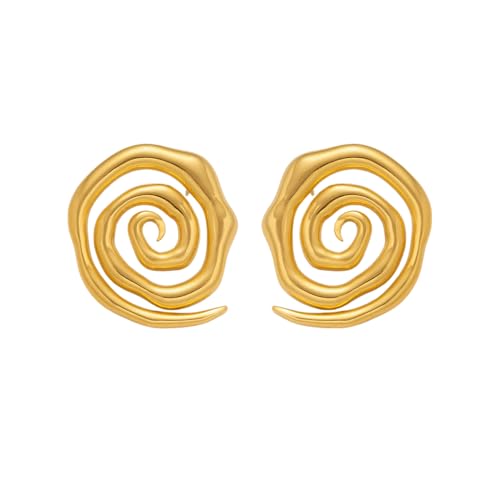 Sommer Boho Vortex Super Shine Ohrringe INS Vergoldete hypoallergene Edelstahl Theater Requisiten Schmuck von Hao Wu Xuan