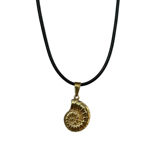 Sommer Hawaiian Strand Design Muschel Anhänger Leder Seil Halskette Pvd Vergoldet Edelstahl Frauen Schmuck von Hao Wu Xuan