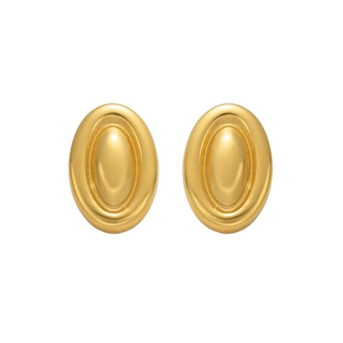 Sommer Vintage Oval Gemischte Farbe Ohrringe Vergoldete hypoallergene Edelstahl Tänzer Schmuck von Hao Wu Xuan