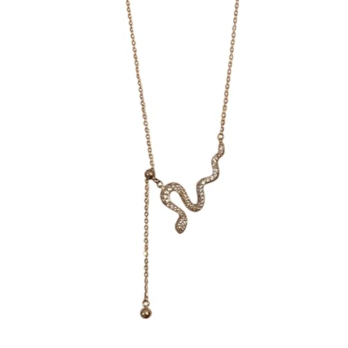 Strass Schlange Anhänger Halskette für Mädchen Halskette Verstellbares Halsband Schmuck s Femmes Collares Con Colgante von Hao Wu Xuan