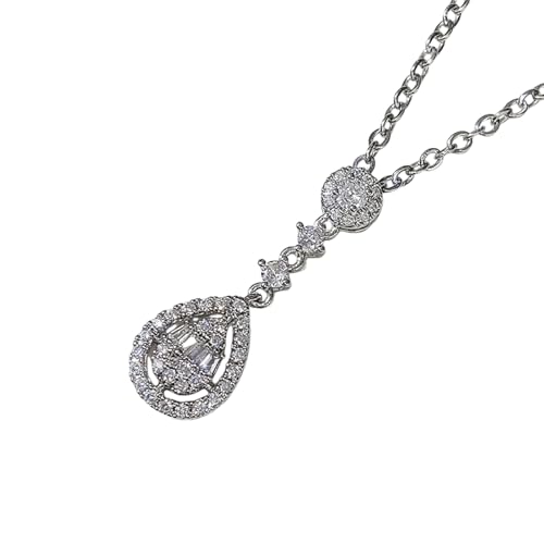 Trendige weibliche Hochzeitskette Silberfarbe Mode Anhänger Halskette für Frauen Party Chic Accessoires exquisite Geschenke von Hao Wu Xuan