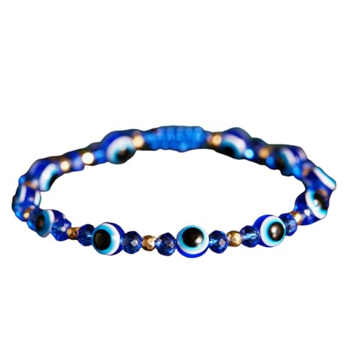 Türkische Evil Eye Armbänder Bunte Kristall Perlen Armband für Männer Frauen Handgemachte geflochtene Seil Charme Schmuck von Hao Wu Xuan