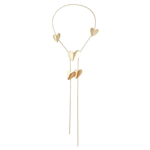 Übertriebenes Herz Runde Lange Quaste Halskette Damen Persönlichkeit Y-förmiges Design Kette Trend Urlaub Schmuck Accessoire von Hao Wu Xuan