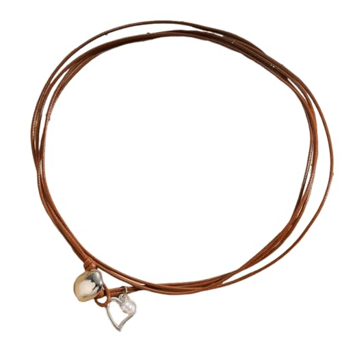 Vintage Bohemian Style Leder Seil Türkis Anhänger Halskette für Frauen Einfache Party Schmuck Geschenke Halskette Zubehör von Hao Wu Xuan