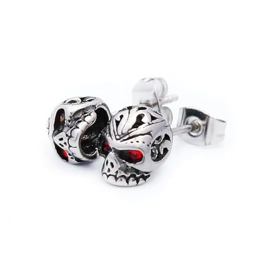 Vintage Kreativer Schädel Ohrring mit Rubin Edelstahl Gothic Ohrringe Frau für 2024 Mode Charm Ohrschmuck Geschenk Vintage Kreativer Schädel Ohrring mit Rubin Edelstahl Gothic Ohrringe Frau für 2024 Mode Charm Ohrschmuck Geschenk von Hao Wu Xuan