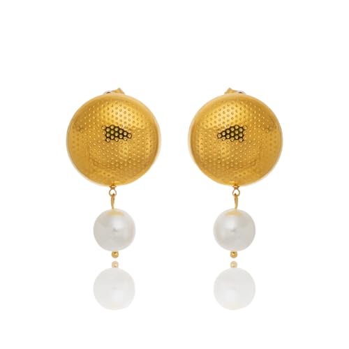 Vintage Perle Chunky Runde Dangle Mesh Ohrringe INS Trendy Pvd Vergoldete Edelstahl Fancy Tänzer Schmuck Vintage Perle Chunky Runde Dangle Mesh Ohrringe INS Trendy Pvd Vergoldete Edelstahl Fancy Tänzer Schmuck von Hao Wu Xuan