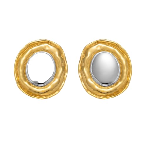 Vintage Spiegel Große Ovale Ohrringe Vergoldet Hypoallergener Edelstahl Designer Luxus Schmuck für Frauen Vintage Spiegel Große Ovale Ohrringe Vergoldet Hypoallergener Edelstahl Designer Luxus Schmuck für Frauen von Hao Wu Xuan