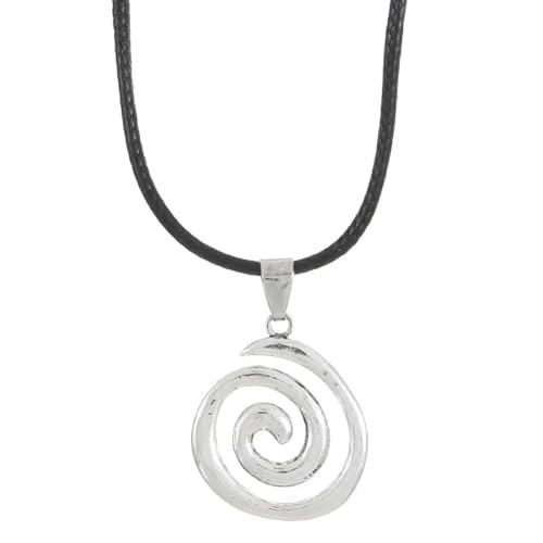 Vintage Spiral Vortex Anhänger Halskette Handgewebte Leder Seil Halskette für Frauen Boho Goth Halskette 2023 Y2K Schmuck von Hao Wu Xuan