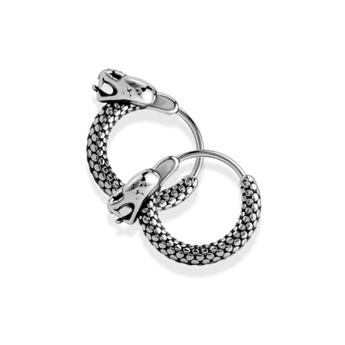 Vintage Wikinger Wolf Kopf Huggie Edelstahl Mode Charme Männer Creolen Punk Rock Lucky Almut Männlicher Ohrschmuck von Hao Wu Xuan