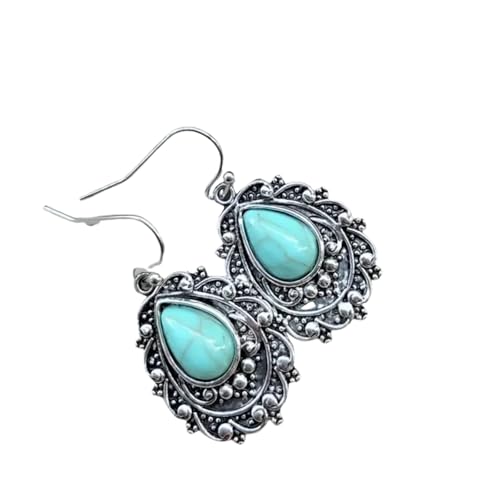 Wunderschöne Imitation Türkis Stein Ohrringe für Frauen Exquisites Muster Ohrschmuck Chic Vintage Party Schmuck Wunderschöne Imitation Türkis Stein Ohrringe für Frauen Exquisites Muster Ohrschmuck Chic Vintage Party Schmuck von Hao Wu Xuan