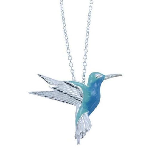 Zarte Blaue Kolibri Anhänger Halskette für Frauen Mode Dame Sommer Schmuck Cartoon Vogel Halskette Einzigartiges Geburtstag Liebe Geschenk von Hao Wu Xuan