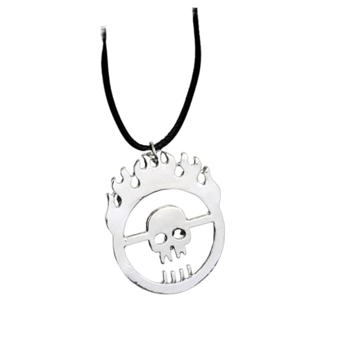 dongsheng Mad Max Fury Road Joe Skull Gang Halskette Flame Skull Suspension Halsketten mit Leder Seilkette von Hao Wu Xuan