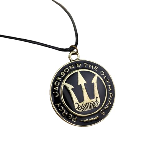 dongsheng Mode Film Schmuck Percy Jackson und die Olympier Dreizack Anhänger Halskette Leder Seil Kette Runde Halskette von Hao Wu Xuan