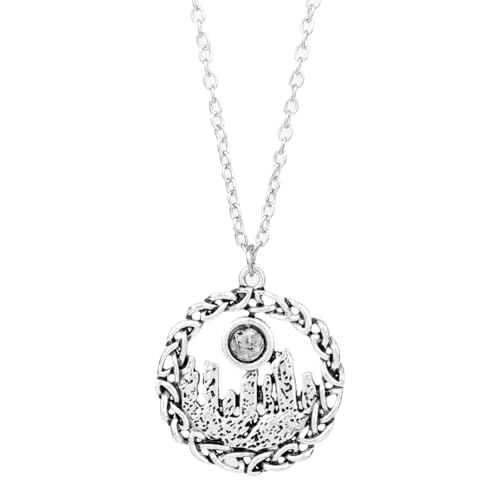 dongsheng Mode Outlander Schmuck Kreis keltischer Knoten Anhänger Sassenach Vintage Halskette für Männer Frauen Paar Geschenk von Hao Wu Xuan