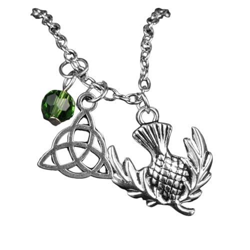 dongsheng Mode Outlander Schottische Distel Halskette Aushöhlender Knoten Kristall Charm Halskette für Frauen Amulett Schmuck Weihnachtsgeschenke von Hao Wu Xuan