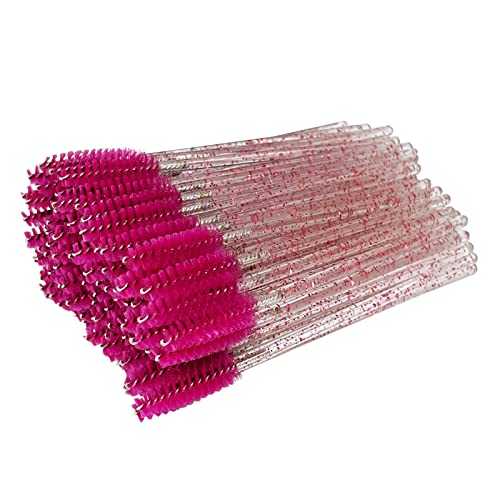 Haobase 100 Einweg-Wimpernpinsel, Mascara-Zauberstäbe, Augenbrauenpinsel, Make-up-Pinsel, Werkzeug (Kristallrose) von Haobase