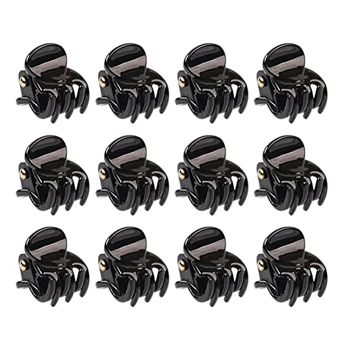 Haobase 12 Stück schwarze Kunststoff-Mini-Haarklammern Haarklammern für Frauen-Mädchen-Haare Haobase 12 Stück schwarze Kunststoff-Mini-Haarklammern Haarklammern für Frauen-Mädchen-Haare von Haobase