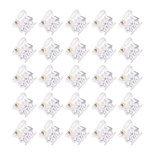 Haobase Mini-Haarklammern, Kunststoff, Haar-Accessoires für Frauen und Mädchen, Braun, 25 Stück (transparent) von Haobase