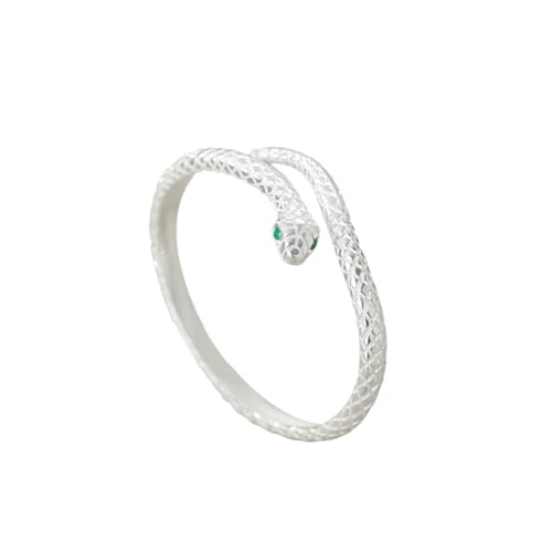 Haodagess Armreif In Schlangen Armreif Aus S999 Silber,Armreife Mit Offener Schlangenform Verstellbare Schlangenwickel Armreifen Zart Silber Armreif Armbander FüR Frauen Geschenk FüR Frauen von Haodagess