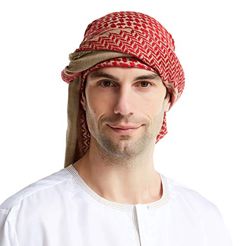 Haodasi Herren Wolle Hijab Arabische Turban Muslimische Bandana Islamisches Kopftuch Atmungsaktiver Weicher Stirnbandschal von Haodasi