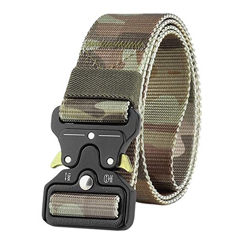 Haodasi Taktischer Nylon Gürtel für Herren, Heavy Duty Military Style Gurtband mit Metall Schnalle von Haodasi