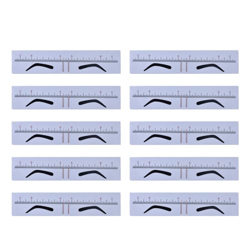 Tattooeyebrow Lurer Sticker Formwerkzeugstrecke Styling Microblading Guide Permanent Make Up Messungsschablone Vorlage 10x von Haodream