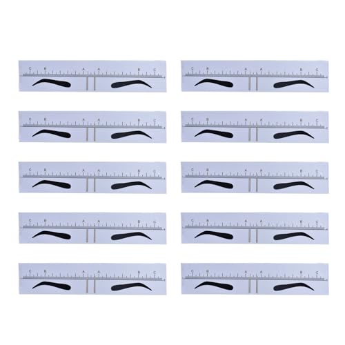 Tattooeyebrow Lurer Sticker Formwerkzeugstrecke Styling Microblading Guide Permanent Make Up Messungsschablone Vorlage 10x von Haodream